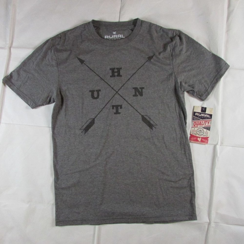 Rural Cloth Unisex Adult Short Sleeve Hunt Arrow T-Shirt Gray